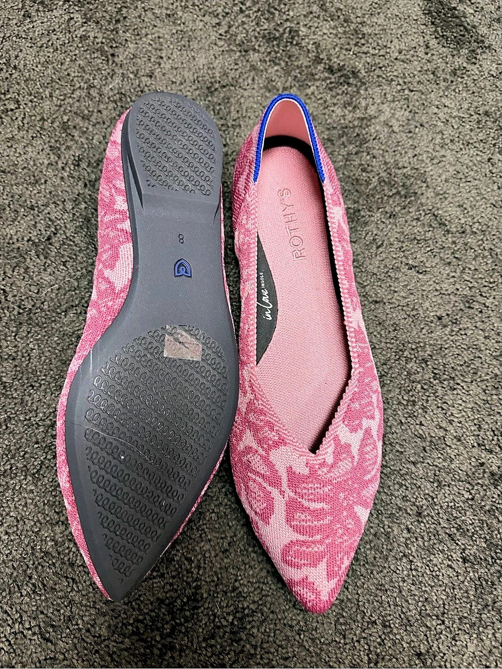 Rothy's Floral Pointed-Toe Flats in Pink Size US 8 - Picture 2 of 3